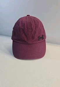 Under Armour Maroon UA Lightweight Hat Baseball Free Fit Cap Cotton Strap Back - Picture 1 of 6