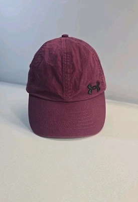 Under Armour Maroon UA Lightweight Hat Baseball Free Fit Cap Cotton Strap Back - Image 1 of 4