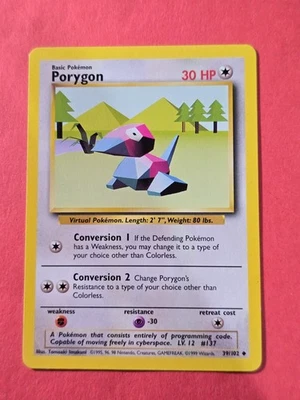 1999 Pokemon Base Unlimited #39 Porygon, UC, NF/H, cds2 - Image 1 of 3