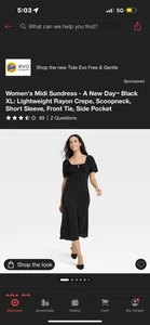 Damen Midi Sommerkleid - A New Day™ Schwarz XL: R1089 - Bild 1 von 3