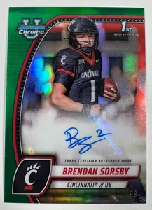 2024 Bowman Chrome U Brendan Sorsby 1st Bowman Green Refractor Auto /99 - Picture 1 of 3