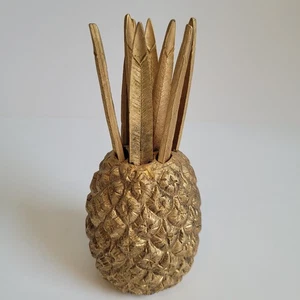 MCM Brass Pineapple Cocktail Forks 1960s Heavy Great Condition See Description! - Picture 1 of 24