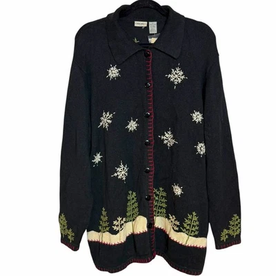 NUEVO CON ETIQUETAS DE COLECCIÓN CHEROKEE NOVEDAD NAVIDAD SUÉTER FIESTA PROFESOR TALLA GRANDE 22 24 Foto 1 de 4