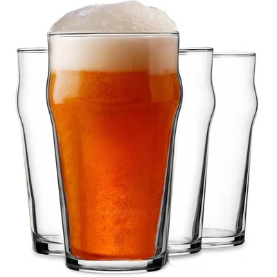 Beer Glasses Set of 4, 16 oz Pilsner Beer Pint Glasses, Classics Craft Wheat ... - Image 1 of 4