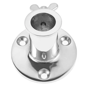 1Pc Flag Pole Socket 316 Stainless Steel Heavy Duty Concrete Flag Pole Mount - Picture 1 of 21