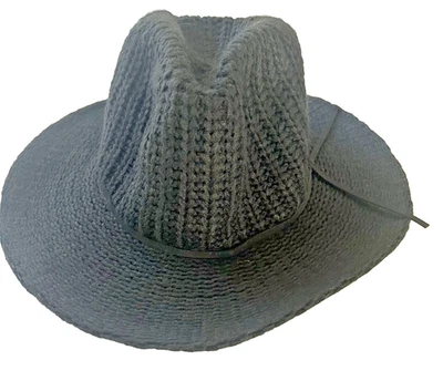 Sombrero estructurado tejido texturizado Nine West para mujer banda ajustable talla uno negro Foto 1 de 4