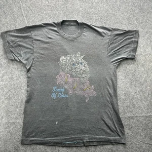 Camisa Gato Vintage Touch Of Class Para Hombre Grande Gatito Flores Puntada Única Años 90 - Imagen 1 de 23