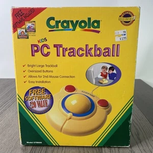 Vintage Crayola Trackball große Maus für PC 2000 - selten - offener Karton - Bild 1 von 8