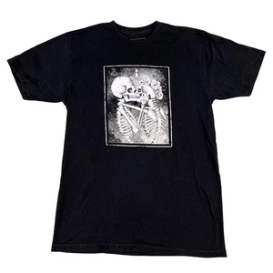 Dope the Lovers Skeleton Black T-Shirt Sz Medium - Picture 1 of 4