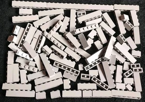 Lego 150g hellgraue Steine Bausteine 1x gemischte Teile Konvolut Lot 1x4 1x6 - Bild 1 von 5