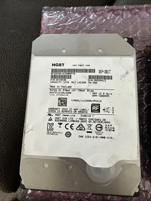 WD HGST HUH721212AL5200 12TB 3.5 SAS HDD - Image 1 of 4