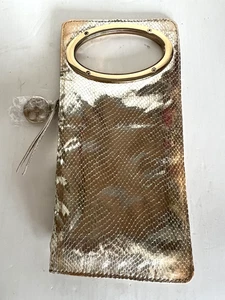 Cartera sin asas 2 en 1 Iman de colección con asa de metal dorado cremallera exterior coja dorada - Imagen 1 de 17