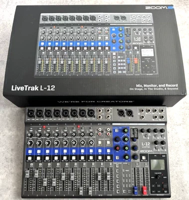 ZOOM LiveTrak L12 Digital Mixer Audio Interface Tested Box Adapter - Image 1 of 4