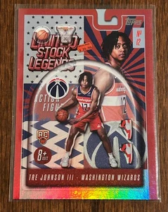 2025-26 Topps LST-6 Tre Johnson III RC Rainbow Foil Limited Stock Legends Wizards - Bild 1 von 2