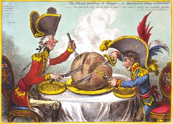 La plomada-pudín en peligro 1805 impresión James Gillray Foto 1 de 1