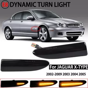 2XDynamic Led Side Marker Turn Signal Blinker Lights For Jaguar X-TYPE 2002-2009 - Imagen 1 de 20