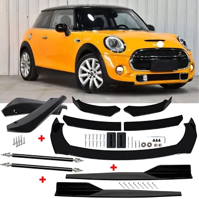 For Mini Cooper F56 Front Rear Bumper Lip Spoiler Body Kit Splitter Side Skirt Foto 1 de 4
