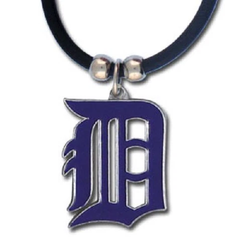 Detroit Tigers  Cord Necklace with Logo Charm MLB Licensed Baseball Jewelry Cover