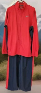 Y2K Nike Dri-Fit Windbreaker Tracksuit - Navy Blue & red  Men's L 56323 *nice * - Picture 1 of 20