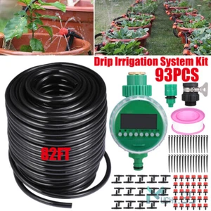 Automatic Drip Irrigation System Kit Plant Timer Self Watering Garden With Hose - Picture 1 of 80