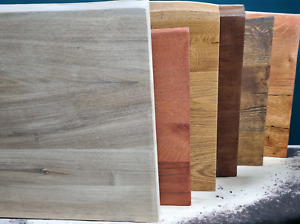 Waschtisch Platte Holzplatte massiv Holz Aufsatzbecken Naturkante Halterungen Ne