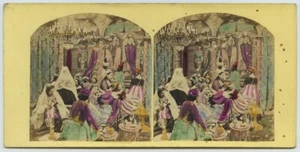 Stéréo rehaussée 1860-70. Café au décor orientaliste. - Picture 1 of 2