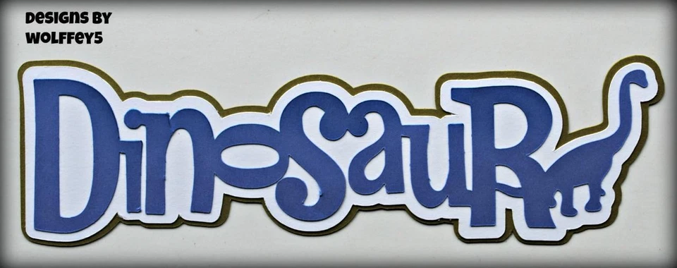 TÍTULO DE DINOSAURIO ARTESANAL piezas de papel prehecho álbum de recortes página troquelado WOLFFEY5 Foto 1 de 1