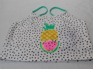 Cat and Jack Youth Girls Swim Tankini Top Watermelon Pineapple Polkadot SZ XLG - Picture 1 of 10
