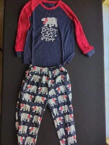 Kids It's Cold Outside Polar Bear Pajama Pj Sets - Picture 1 of 4
