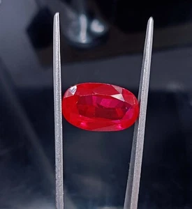 Natural Red Ruby Untreated/Unheated 18.50 Ct 100 % Certified/18mm Gemstone OMM - Picture 1 of 6