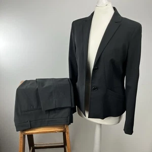 Jigsaw Classic Timeless Black Crop Trouser Fitted Jacket Suit 34” Chest - Picture 1 of 14