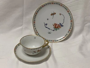 Hand Painted Art Deco Limoges Dessert Plate, Cup & Saucer Set, Artist Signed - Picture 1 of 5