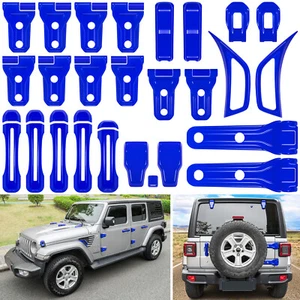 26PCS Full Set Exterior Decoration Trim Kit for Jeep Wrangler JL JLU 2018-2023 - Picture 1 of 9