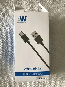 Just Wireless USB-C Connector 6Ft Gray Cable Works With Android - Picture 1 of 6