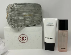 NEW Chanel 2022 Holiday Limited Gift Set Routine Reset Cleansing Face DUO Pouch  - Picture 1 of 3