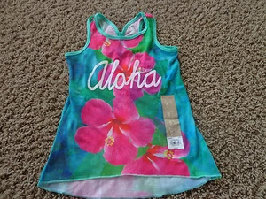 Camiseta sin mangas SONOMA niña nueva con etiquetas talla 5 flores coloridas y poliéster ALOHA - Imagen 1 de 3