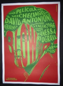 BLOW UP / Cuban Screenprint Tribute Poster for 60s U.S. Antonioni Movie CUBA ART - Picture 1 of 5