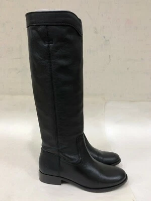 Bota alta Frye Cara Roper para mujer, cuero negro, 6 medianas Foto 1 de 4