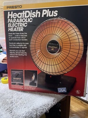 Presto Heat Dish High-Efficiency Parabolic Electric Heater New OLD STOCK 07905 - Image 1 of 4