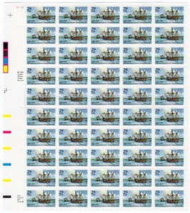 Scott #2805 Columbus - Puerto Rico Sheet of 50 Stamps - MNH - Picture 1 of 2