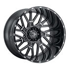 24X12 Vision 404 Brawl Gloss Black Milled Spoke Wheel 5X5 (-51Mm)