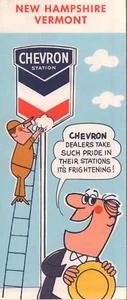 1962 Chevron Road Map: New Hampshire Vermont NOS - Picture 1 of 1