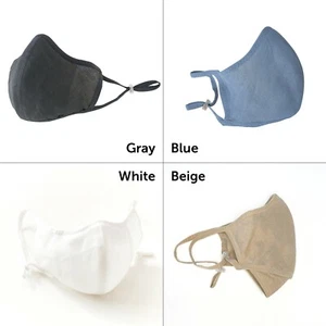 Bio Hanf Schutzmaske wiederverwendbar waschbar 3 Schichten mit Filtertasche - Bild 1 von 26