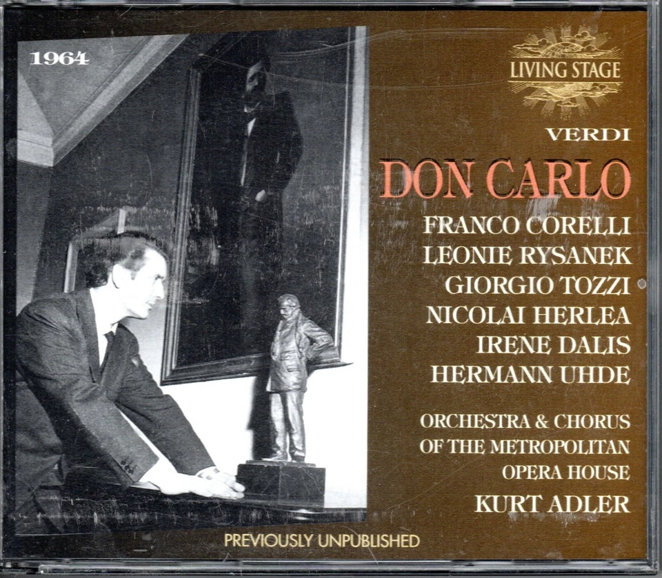 VERDI - DON CARLO - CORELLI - RYSANEK - ADLER - 1964 - LIVING STAGE - Image 1 of 2