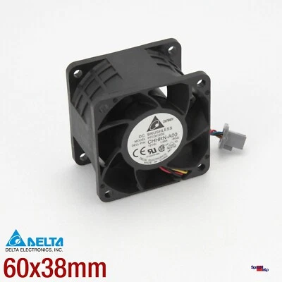 Ventilador enfriador sistema Delta Pfc0612de 60x60x38 mm 4 pines 12 V doble bola 12 k rpm Foto 1 de 4