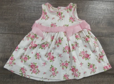 Ropa de bebé niña vintage Carter's recién nacido jardín fiesta rosa vestido jersey Foto 1 de 3