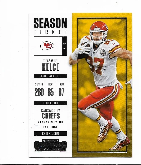 Travis Kelce 2017 Contenders #68 Chiefs Free Combined Shipping - Image 1 of 1