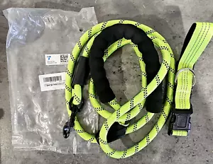 Collare per Cani Imbottito e Guinzaglio da 6 Piedi Set Abbinamento Verde Neon M/L Comfort Grip - Foto 1 di 2