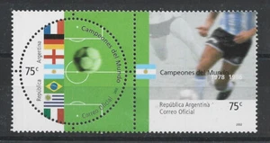 h215 ARGENTINIEN/ Fussball-WM 2002 MiNr 2715/16 ** Paar - Bild 1 von 1