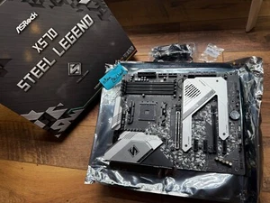 ⚡ ASRock X570 STEEL LEGEND, AM4 AMD ATX scheda madre con SCATOLA ORIGINALE! - Foto 1 di 15
